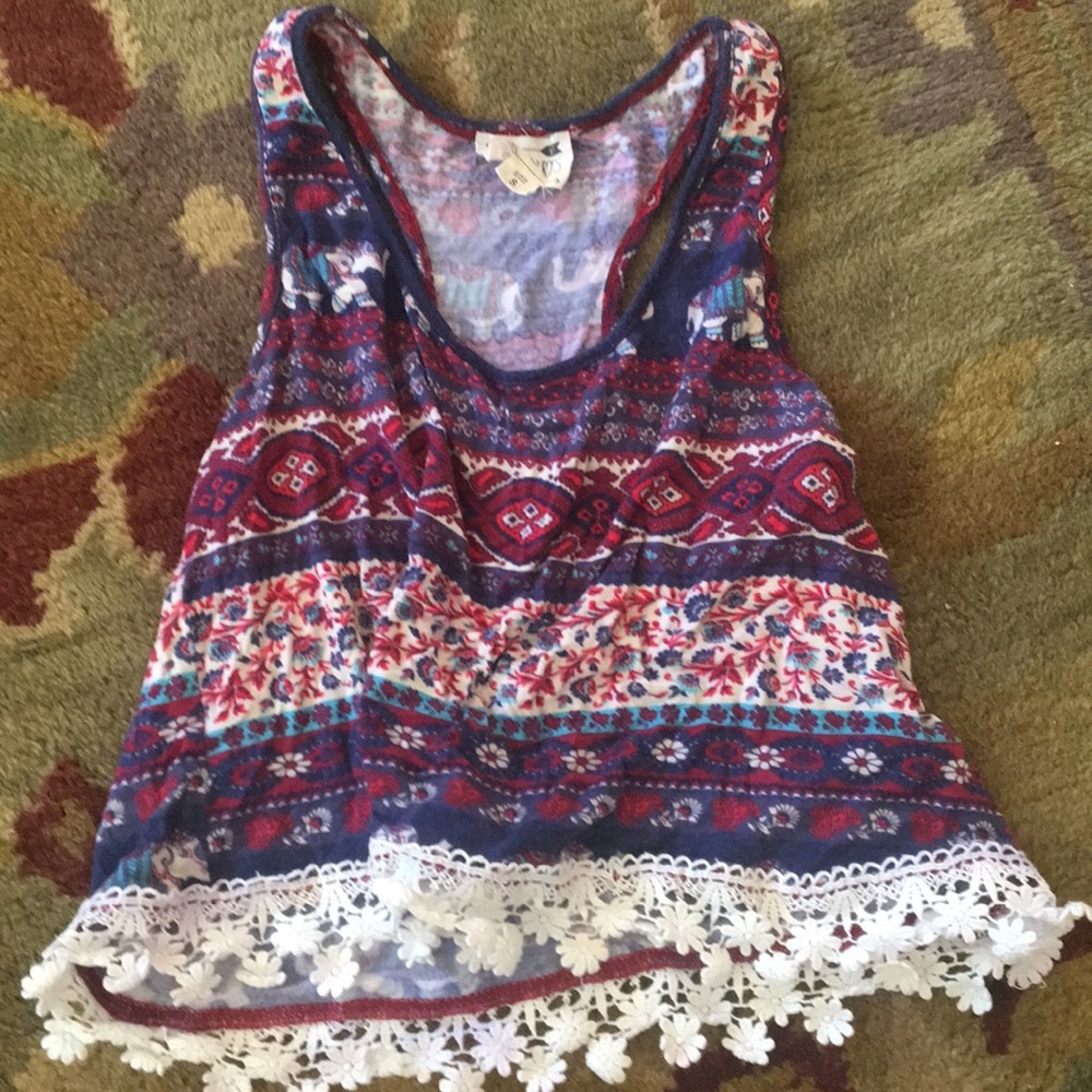LA Hearts elephant crop top